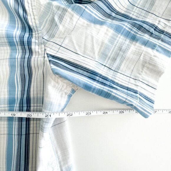 Cloudveil Mens Shirt Casual Button Down Regular Fit Plaid Short Sleeved Large - Picture 5 of 9